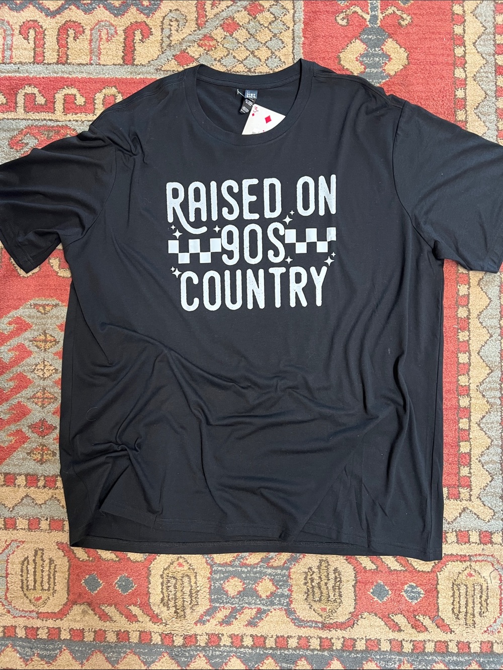 NWT black tee 3XL Raised On 90s Country Graphic Tee unisex